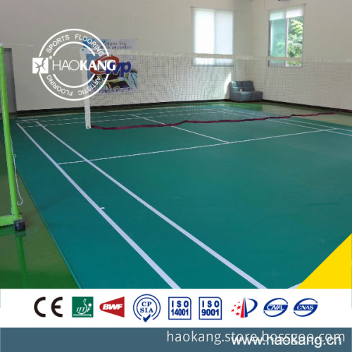 Badminton court rolled floor mat with court line and logo/BWF Badminton floor mat